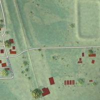 Second close-up of the map of Nickerson, Nebraska print showing more streets and buildings