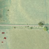 Second close-up of the map of Nicodemus, Kansas print showing more streets and buildings