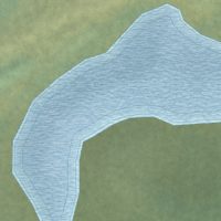 Second close-up of the map of Nikolai, Alaska print showing more streets and buildings