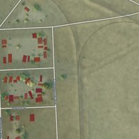 Second close-up of the map of Niland, California print showing more streets and buildings