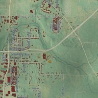 Second close-up of the map of Niles, Berrien County, Michigan print showing more streets and buildings