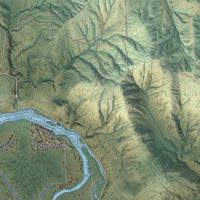 Second close-up of the map of Nine Mile Falls, Washington print showing more streets and buildings