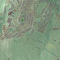 Second close-up of the map of Niskayuna, New York print showing more streets and buildings