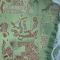 Second close-up of the map of Nisqually, Washington print showing more streets and buildings