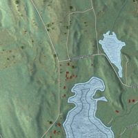 Second close-up of the map of Niverville, New York print showing more streets and buildings