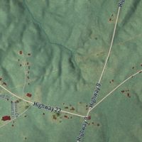 Second close-up of the map of Nixburg, Alabama print showing more streets and buildings