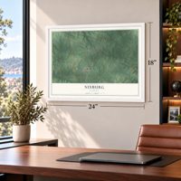 Nixburg, Alabama map, 18 x 24 inch print in a white frame in a home office
