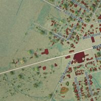 Second close-up of the map of Nixon, Texas print showing more streets and buildings