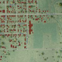 Second close-up of the map of Nokomis, Illinois print showing more streets and buildings