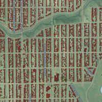 Second close-up of the map of Nokomis, Minnesota print showing more streets and buildings