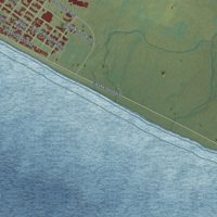 Second close-up of the map of Nome, Alaska print showing more streets and buildings