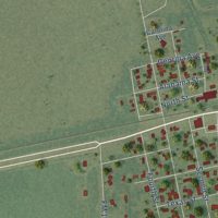 Second close-up of the map of Nome, Texas print showing more streets and buildings