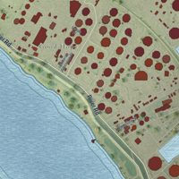 Second close-up of the map of Norco, Louisiana print showing more streets and buildings