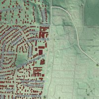 Second close-up of the map of Normandy Park, Washington print showing more streets and buildings