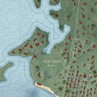 Second close-up of the map of Noroton, Connecticut print showing more streets and buildings