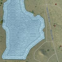 Second close-up of the map of North Acomita Village, New Mexico print showing more streets and buildings