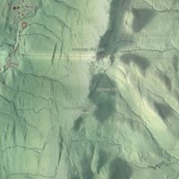 Close-up of the map of North Adams, Massachusetts print showing terrain and local geography