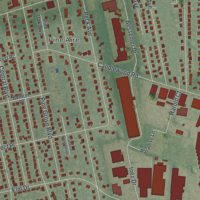 Second close-up of the map of North Bay Shore, New York print showing more streets and buildings