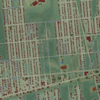 Second close-up of the map of North Bellport, New York print showing more streets and buildings