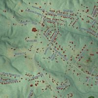 Second close-up of the map of North Belmont, North Carolina print showing more streets and buildings
