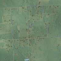 Second close-up of the map of North Branch, Lapeer County, Michigan print showing more streets and buildings