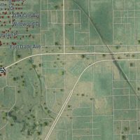 Second close-up of the map of North Brooksville, Florida print showing more streets and buildings