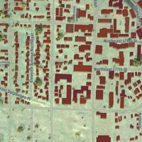 Second close-up of the map of North City, Washington print showing more streets and buildings