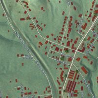 Second close-up of the map of North Corbin, Kentucky print showing more streets and buildings
