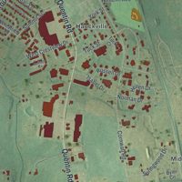 Second close-up of the map of North Cornwall, Pennsylvania print showing more streets and buildings