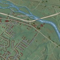Second close-up of the map of North Coventry, Pennsylvania print showing more streets and buildings