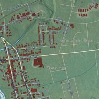 Second close-up of the map of North East, Maryland print showing more streets and buildings