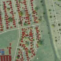 Second close-up of the map of North El Monte, California print showing more streets and buildings