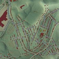 Second close-up of the map of North Franklin, Pennsylvania print showing more streets and buildings