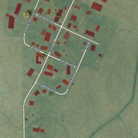 Second close-up of the map of North Grove, Indiana print showing more streets and buildings