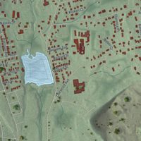 Second close-up of the map of North Haledon, New Jersey print showing more streets and buildings