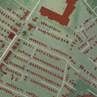 Second close-up of the map of North Harford Road, Maryland print showing more streets and buildings