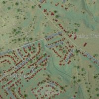 Second close-up of the map of North Hartsville, South Carolina print showing more streets and buildings