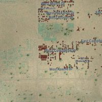 Second close-up of the map of North Hobbs, New Mexico print showing more streets and buildings
