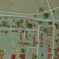 Second close-up of the map of North Hornell, New York print showing more streets and buildings