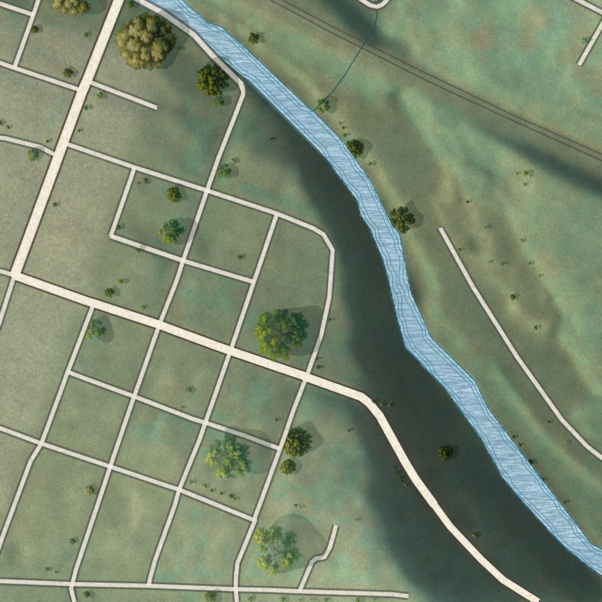 Second close-up of the map of North Irwin, Pennsylvania print showing more streets and buildings