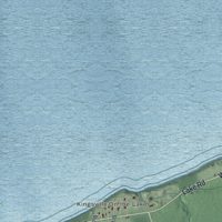 Second close-up of the map of North Kingsville, Ohio print showing more streets and buildings