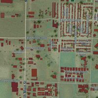 Second close-up of the map of North Logan, Utah print showing more streets and buildings