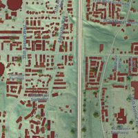 Second close-up of the map of North Lynnwood, Washington print showing more streets and buildings
