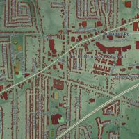 Second close-up of the map of North Olmsted, Ohio print showing more streets and buildings