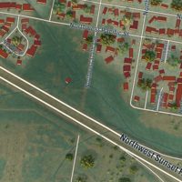 Second close-up of the map of North Plains, Oregon print showing more streets and buildings