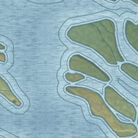 Second close-up of the map of North Pole, Alaska print showing more streets and buildings