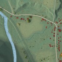 Second close-up of the map of North Pownal, Vermont print showing more streets and buildings