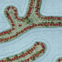 Second close-up of the map of North Redington Beach, Florida print showing more streets and buildings