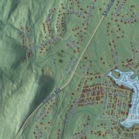 Second close-up of the map of North Salem, New Hampshire print showing more streets and buildings