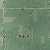 Second close-up of the map of North Shade, Michigan print showing more streets and buildings